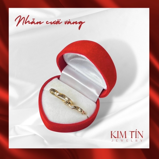Nhẫn cưới vàng 610 KTJ114