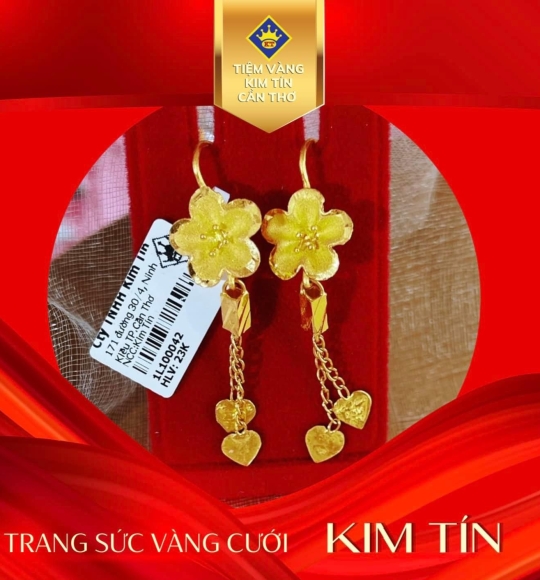 Bông tai vàng 983 KT243