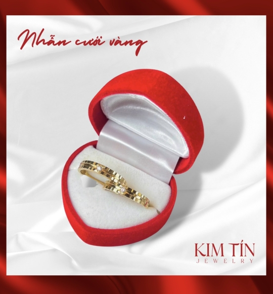 Nhẫn cưới vàng 610 KTJ113