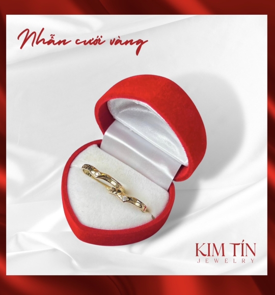 Nhẫn cưới vàng 610 KTJ114