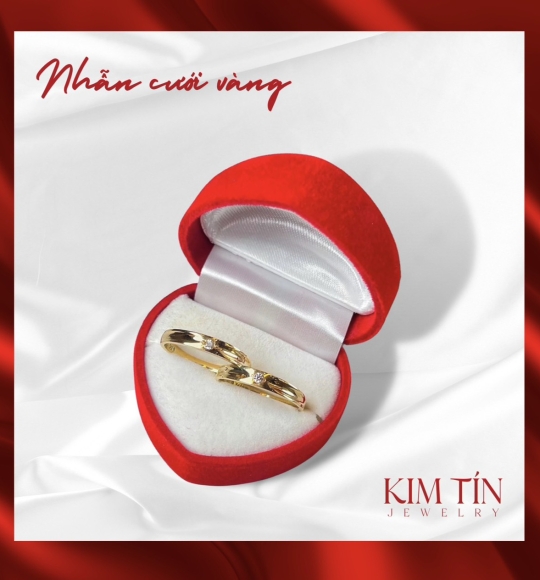 Nhẫn cưới vàng 610 KTJ116